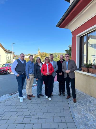 2025 Weiwurstfrhschoppen mit Franc Dierl, MdL, Lars Peetz - Landratskandidat, Regina Schrembs, Adrian Br, Pfarrer Norbert Frster, Stefan Krieg 